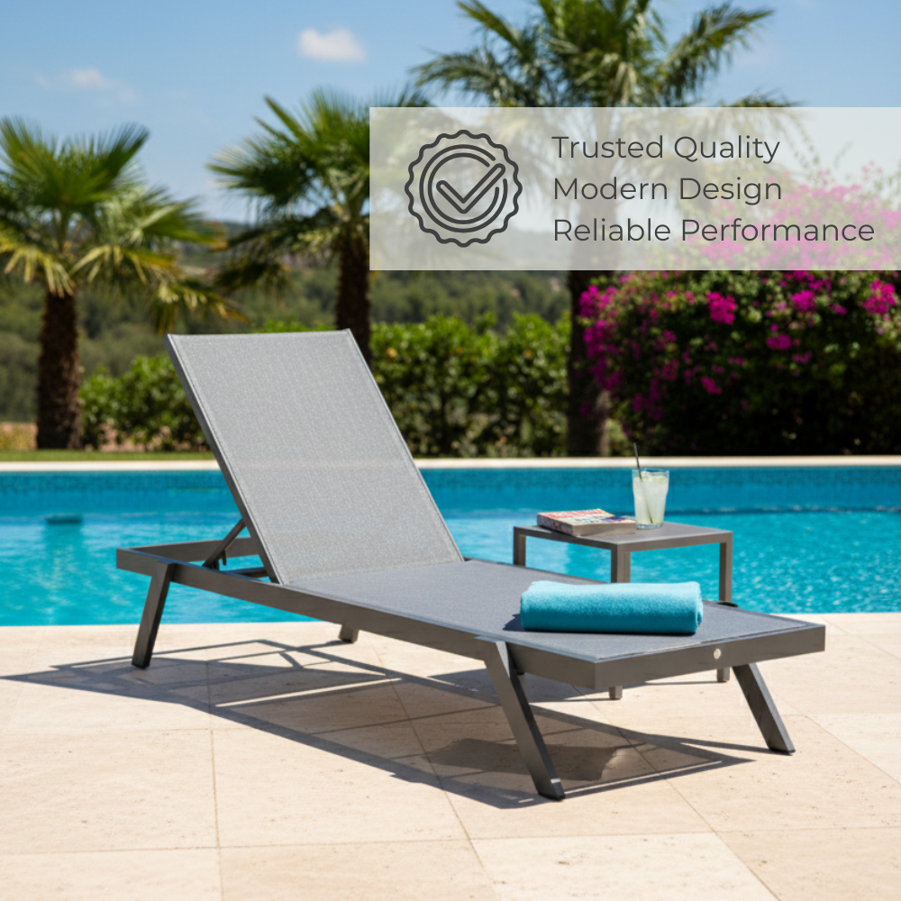 Aluminium chaise longue