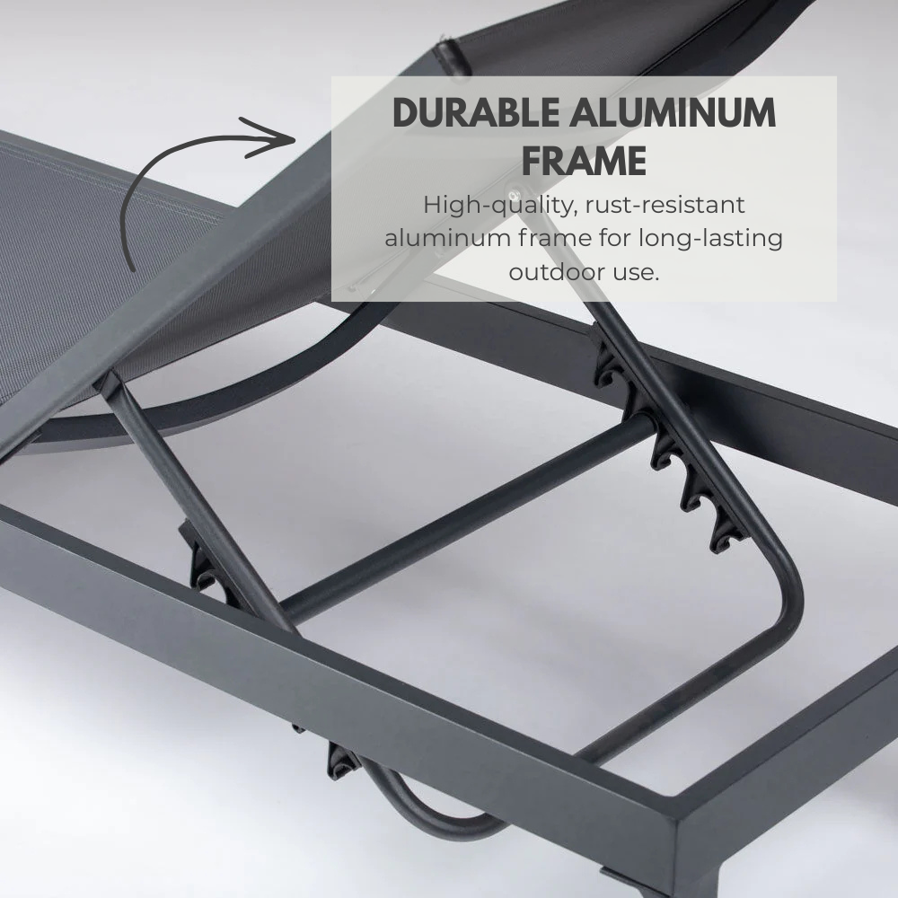 Aluminium chaise longue