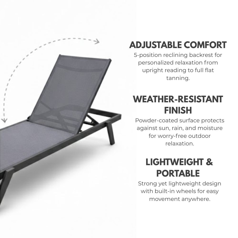 Aluminium chaise longue