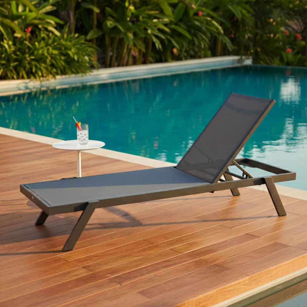 Aluminium chaise longue