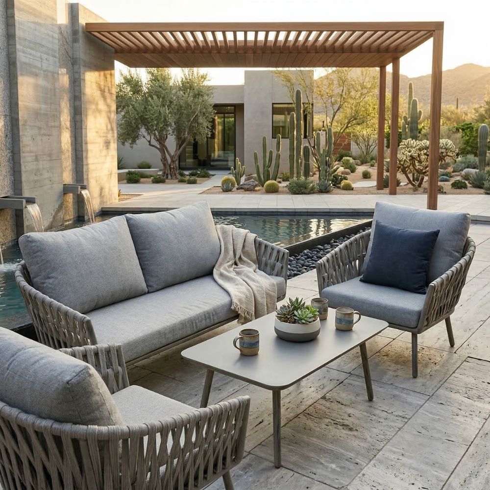 4-Piece Garden Furniture Set - Modern and Elegant Style