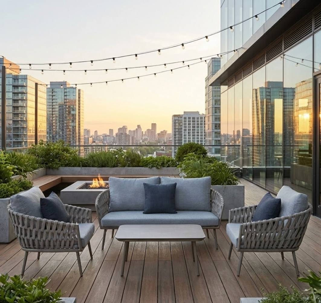 4-Piece Garden Furniture Set - Modern and Elegant Style