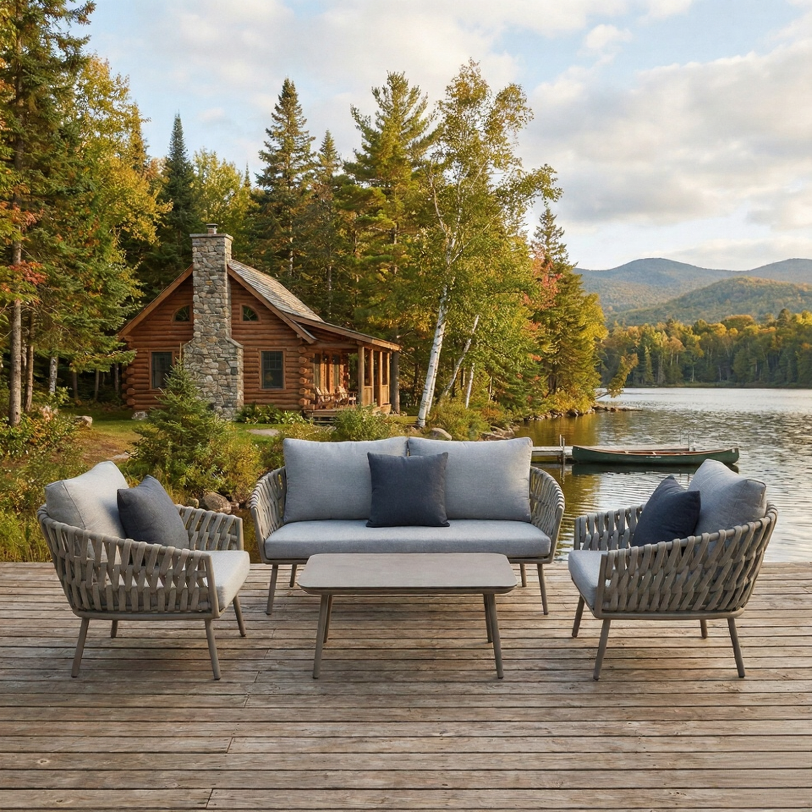 4-Piece Garden Furniture Set - Modern and Elegant Style