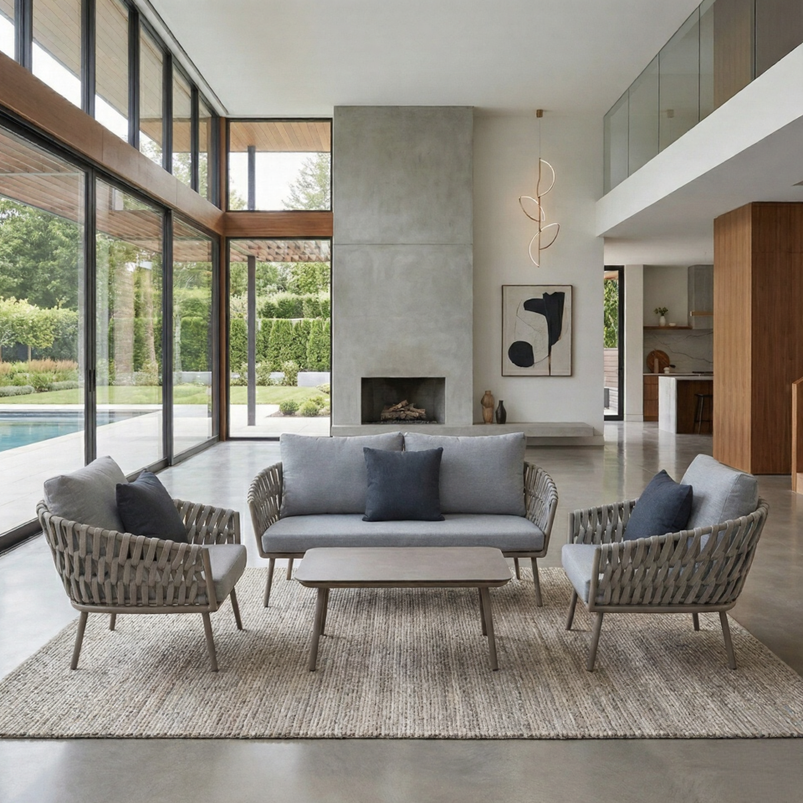 4-Piece Garden Furniture Set - Modern and Elegant Style